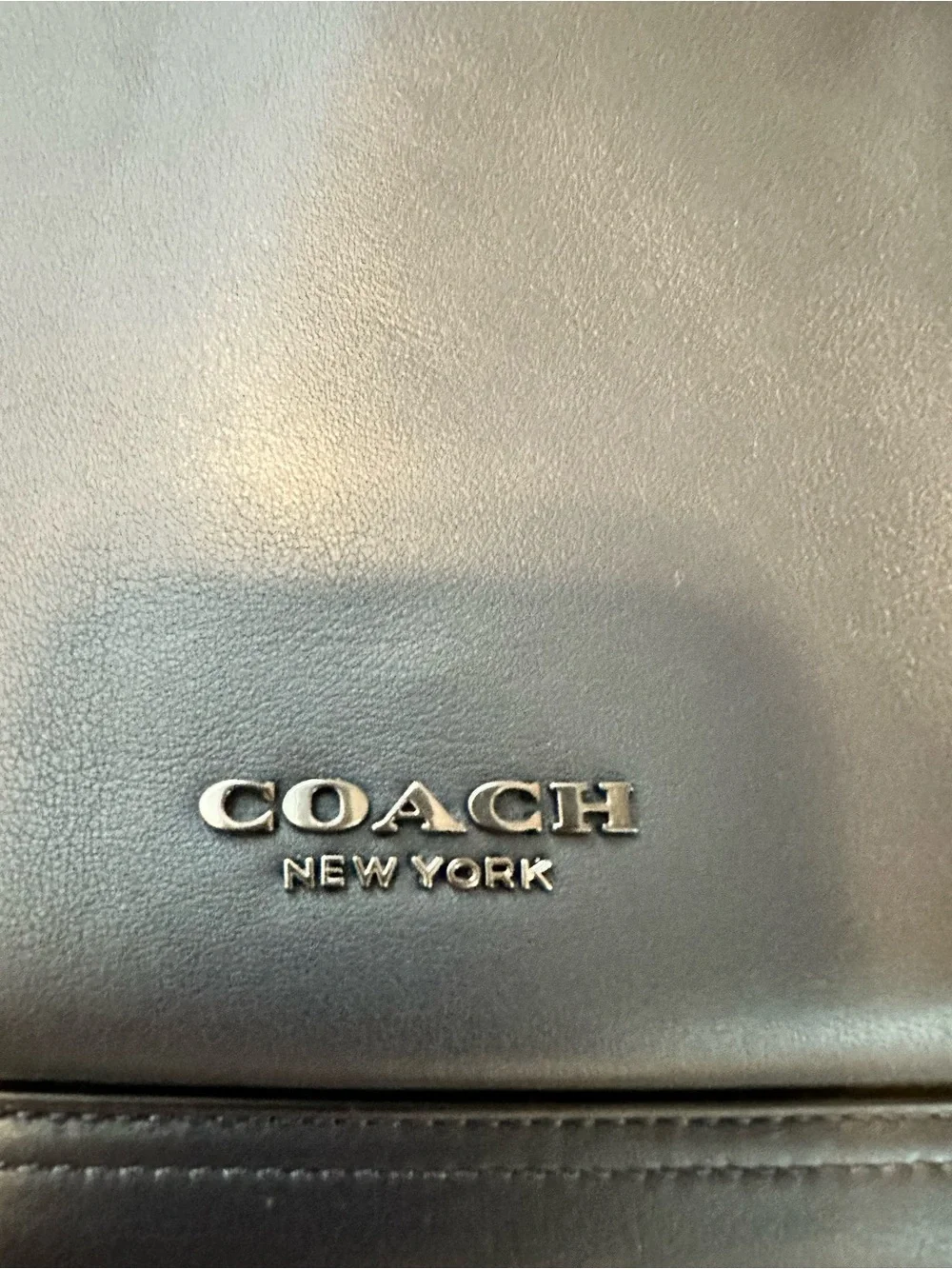 Coach Men’s Blue & Gray Camo Leather Backpack